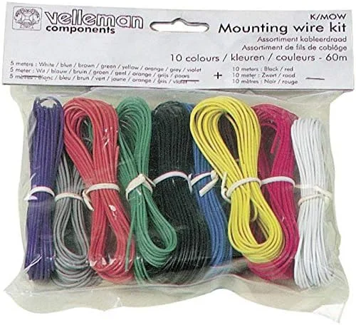 Velleman K/MOWM کیت سیم نصب هسته کامل رنگی جور شده Velleman K/MOWM کیت سیم نصب هسته کامل رنگی جور شده