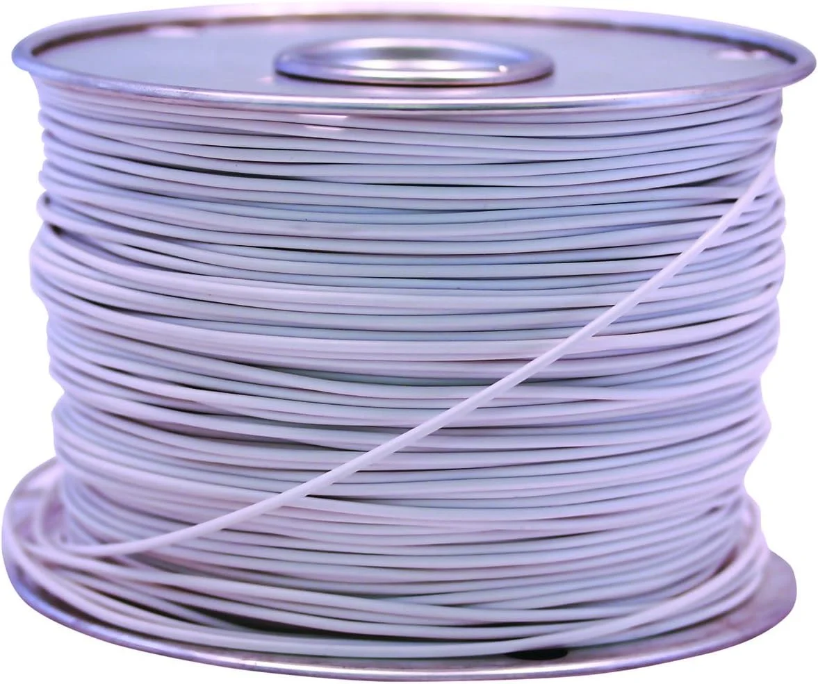 سیم اولیه وودز Southwire 55667223، حلقه بزرگ 18 گیج، 100 فوت، سفید سیم اولیه وودز Southwire 55667223، حلقه بزرگ 18 گیج، 100 فوت، سفید