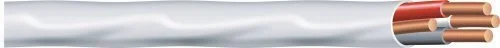 سیم برق ساختمانی 25 فوتی Woods Southwire 63946821 با سیم ارت 14/3، نوع NM-B، سفید