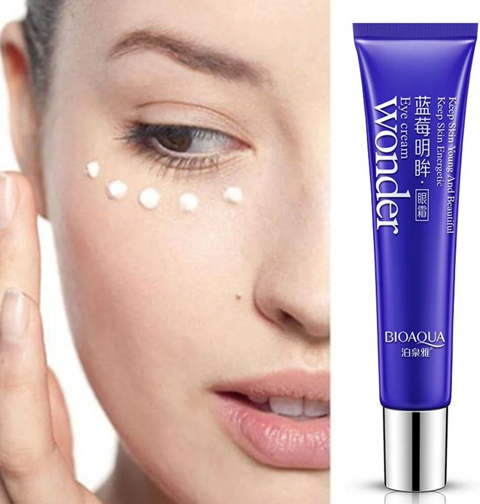 کرم دور چشم بلوبری بایوآکوا، ضد چروک، ضد پیری، از بین برنده تیرگی دور چشم، مرطوب کننده و سفت کننده پوست دور چشم