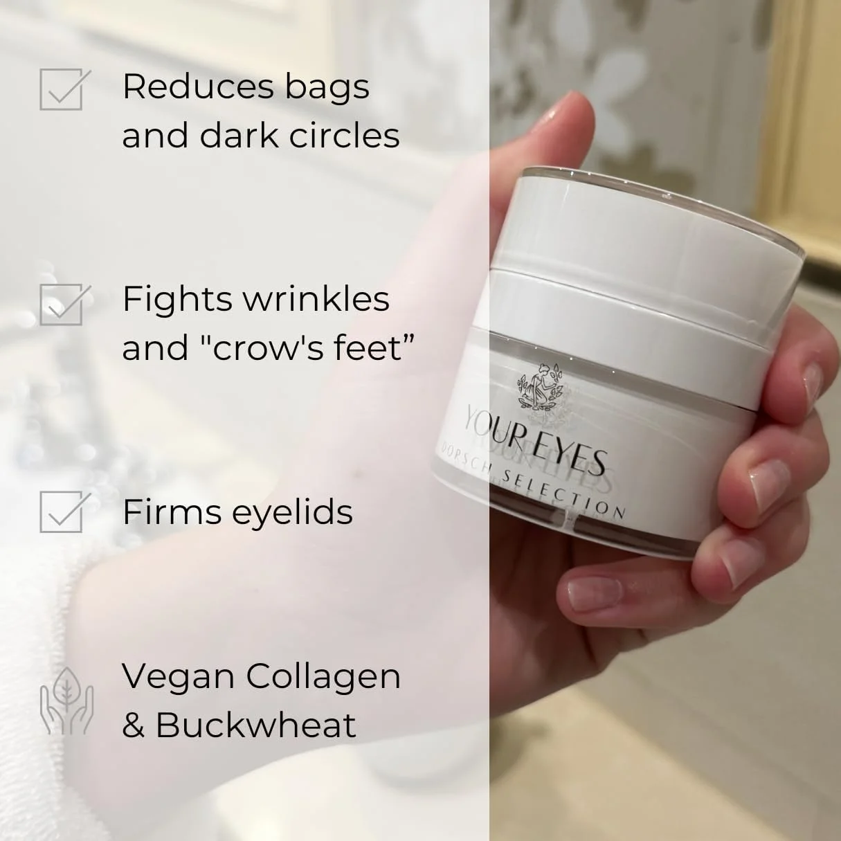 کرم دور چشم فارما دورش برای تیرگی، پف و چروک زیر چشم - درمان سفت کننده برای پلک های افتاده | آرامش بخش و ترمیم کننده ناحیه چشم | تست شده توسط متخصصین چشم - 15 میلی لیتر