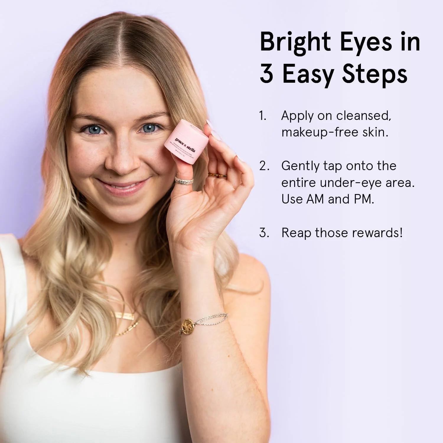 کرم دور چشم گریس اند استلا برای تیرگی دور چشم - کرم دور چشم حاوی کافئین ضد پیری برای چروک - برای روشن کنندگی زیر چشم، پف، چروک و کیسه های زیر چشم - ساخت آمریکا، وگان (13 گرم) کرم دور چشم گریس اند استلا برای تیرگی دور چشم - کرم دور چشم حاوی کافئین ضد پیری برای چروک - برای روشن کنندگی زیر چشم، پف، چروک و کیسه های زیر چشم - ساخت آمریکا، وگان (13 گرم)