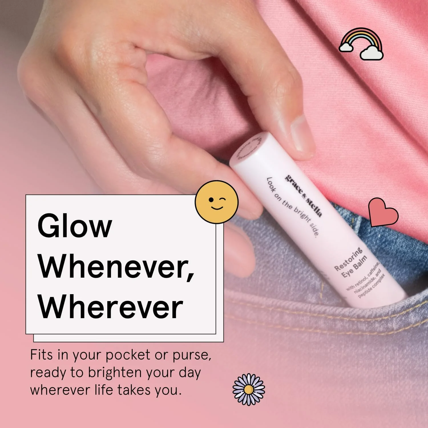 بالم روشن کننده زیر چشم گریس اند استلا - لوازم بهداشتی سایز مسافرتی - کرم دور چشم حاوی رتینول و کافئین برای تیرگی، پف و چروک - احیا کننده و آبرسان - مراقبت از پوست وگان (3.5 گرم) بالم روشن کننده زیر چشم گریس اند استلا - لوازم بهداشتی سایز مسافرتی - کرم دور چشم حاوی رتینول و کافئین برای تیرگی، پف و چروک - احیا کننده و آبرسان - مراقبت از پوست وگان (3.5 گرم)