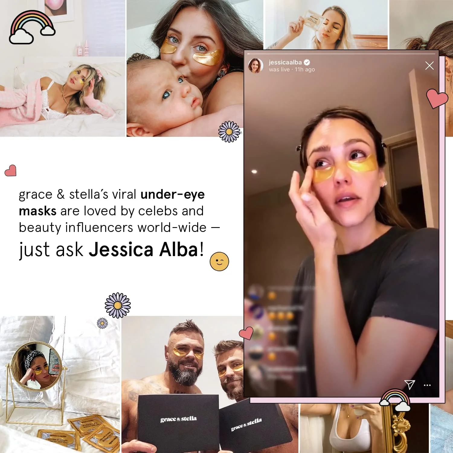 پچ های زیر چشم گریس اند استلا برای سیاهی و پف - وگان - پچ های ژلی ماسک زیر چشم طلایی برای کاهش پف (12 عدد) پچ های زیر چشم گریس اند استلا برای سیاهی و پف - وگان - پچ های ژلی ماسک زیر چشم طلایی برای کاهش پف (12 عدد)