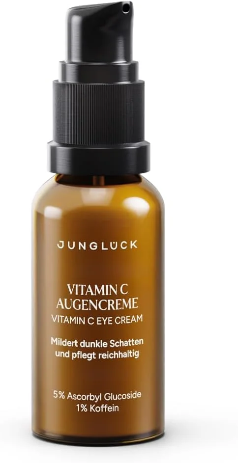 کرم دور چشم ویتامین C JUNGLÜCK - وگان | کرم ضد خستگی برای حلقه های تیره و پف کردگی | مراقبت از چشم با ویتامین C باعث درخشش ناحیه چشم شما می شود و با سایه های تیره چشم مقابله می کند کرم دور چشم ویتامین C JUNGLÜCK - وگان | کرم ضد خستگی برای حلقه های تیره و پف کردگی | مراقبت از چشم با ویتامین C باعث درخشش ناحیه چشم شما می شود و با سایه های تیره چشم مقابله می کند