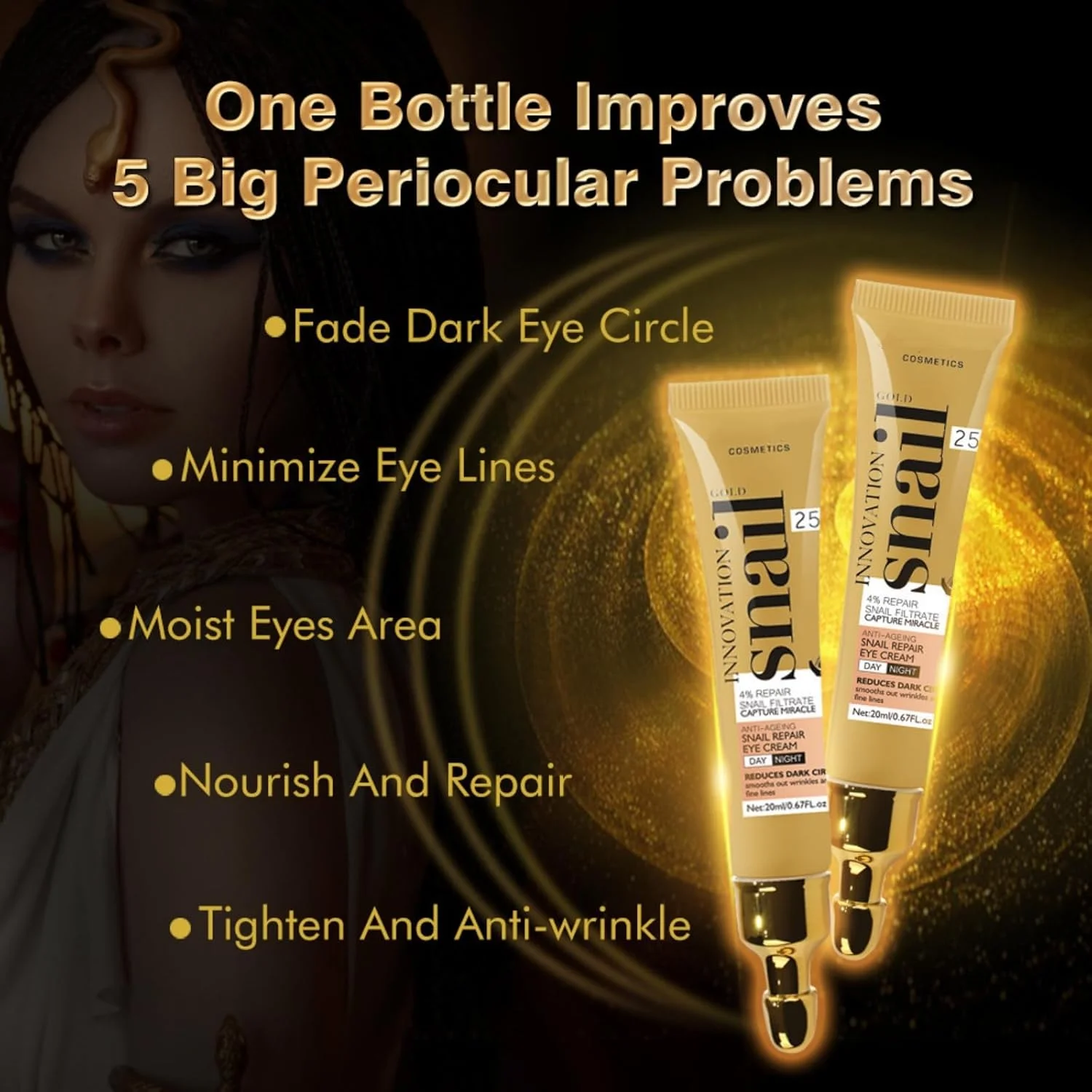 کرم دور چشم ترمیم کننده حلزون 20 میلی لیتر - کاهش تیرگی دور چشم، کاهش خطوط، تغذیه و ترمیم، مرطوب کننده ناحیه دور چشم، دارای خواص آنتی اکسیدانی، سفت کننده و ضد چروک، احیا کننده چشم های خسته کرم دور چشم ترمیم کننده حلزون 20 میلی لیتر - کاهش تیرگی دور چشم، کاهش خطوط، تغذیه و ترمیم، مرطوب کننده ناحیه دور چشم، دارای خواص آنتی اکسیدانی، سفت کننده و ضد چروک، احیا کننده چشم های خسته