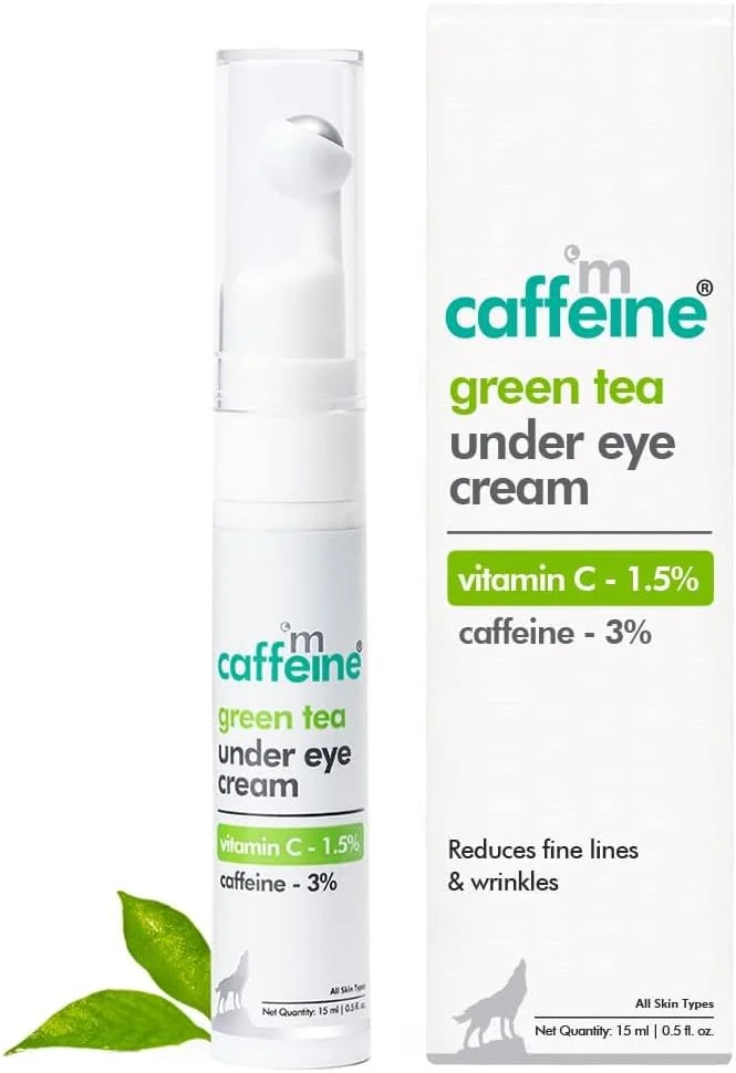 کرم دور چشم چای سبز mCaffeine برای کاهش خطوط ریز، چروک و تیرگی دور چشم | 3% کافئین، 1.5% ویتامین C و پپتیدها برای کاهش پف و شاداب کردن پوست | ژل خنک کننده و رولی برای آقایان و بانوان - 15 میلی لیتر کرم دور چشم چای سبز mCaffeine برای کاهش خطوط ریز، چروک و تیرگی دور چشم | 3% کافئین، 1.5% ویتامین C و پپتیدها برای کاهش پف و شاداب کردن پوست | ژل خنک کننده و رولی برای آقایان و بانوان - 15 میلی لیتر
