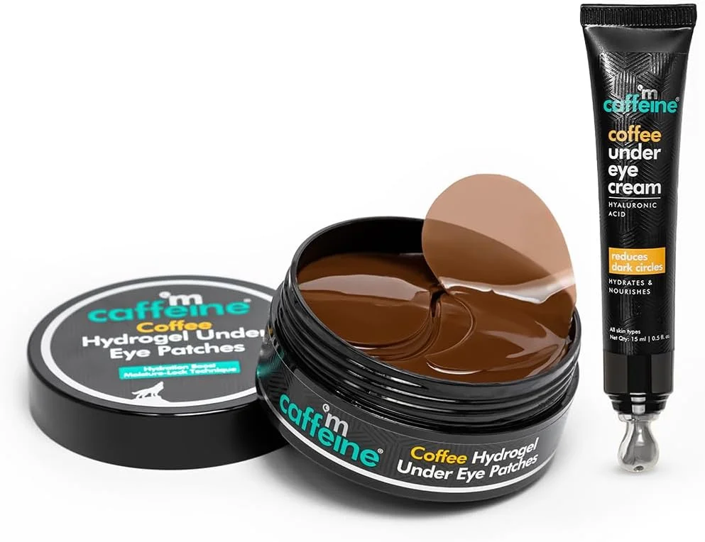 پک کاهش تیرگی دور چشم mCaffeine با کرم دور چشم قهوه و پچ های زیر چشم هیدروژل برای خانم ها و آقایان | محصولات mCaffeine | کاهش پف، خطوط ریز، چین و چروک و آبرسانی | مناسب برای انواع پوست پک کاهش تیرگی دور چشم mCaffeine با کرم دور چشم قهوه و پچ های زیر چشم هیدروژل برای خانم ها و آقایان | محصولات mCaffeine | کاهش پف، خطوط ریز، چین و چروک و آبرسانی | مناسب برای انواع پوست