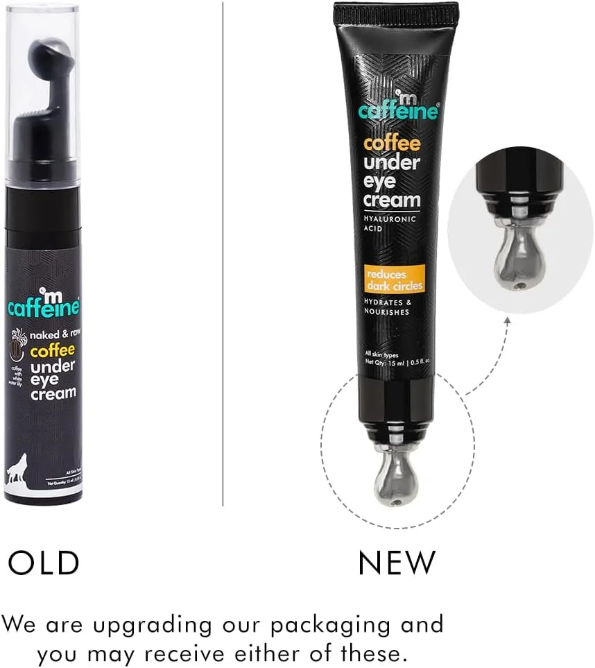 پک کاهش تیرگی دور چشم mCaffeine با کرم دور چشم قهوه و پچ های زیر چشم هیدروژل برای خانم ها و آقایان | محصولات mCaffeine | کاهش پف، خطوط ریز، چین و چروک و آبرسانی | مناسب برای انواع پوست