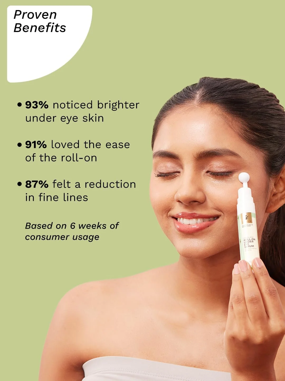 کرم دور چشم رولی حاوی اسکوالان (گیاهی) پیلگریم برای سیاهی دور چشم، مناسب خانم ها و آقایان، حاوی فیتو-رتینول و کافئین | کرم دور چشم برای چروک و پف زیر چشم | 15 میلی لیتر کرم دور چشم رولی حاوی اسکوالان (گیاهی) پیلگریم برای سیاهی دور چشم، مناسب خانم ها و آقایان، حاوی فیتو-رتینول و کافئین | کرم دور چشم برای چروک و پف زیر چشم | 15 میلی لیتر