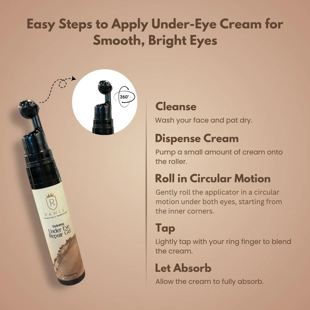 ژل کرم آبرسان زیر چشم RAWLS غنی شده با عصاره آلوئه ورا و عصاره قهوه / دارای ماساژور رولی برای کاهش تیرگی دور چشم / بدون پارابن، بدون سولفات و بدون سیلیکون / مناسب انواع پوست - 15 میلی لیتر ژل کرم آبرسان زیر چشم RAWLS غنی شده با عصاره آلوئه ورا و عصاره قهوه / دارای ماساژور رولی برای کاهش تیرگی دور چشم / بدون پارابن، بدون سولفات و بدون سیلیکون / مناسب انواع پوست - 15 میلی لیتر