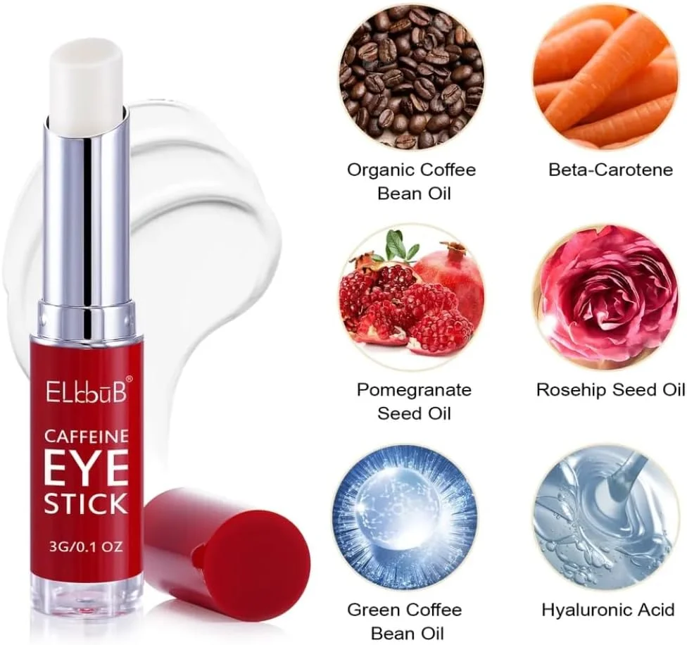 استیک دور چشم کافئین SWEI | کرم دور چشم کافئین با کلاژن، کافئین برای پف چشم، حلقه های تیره، کیسه های زیر چشم، کاهش خطوط ریز و چروک، افتادگی پوست | کرم دور چشم ضد پیری استیک دور چشم کافئین SWEI | کرم دور چشم کافئین با کلاژن، کافئین برای پف چشم، حلقه های تیره، کیسه های زیر چشم، کاهش خطوط ریز و چروک، افتادگی پوست | کرم دور چشم ضد پیری