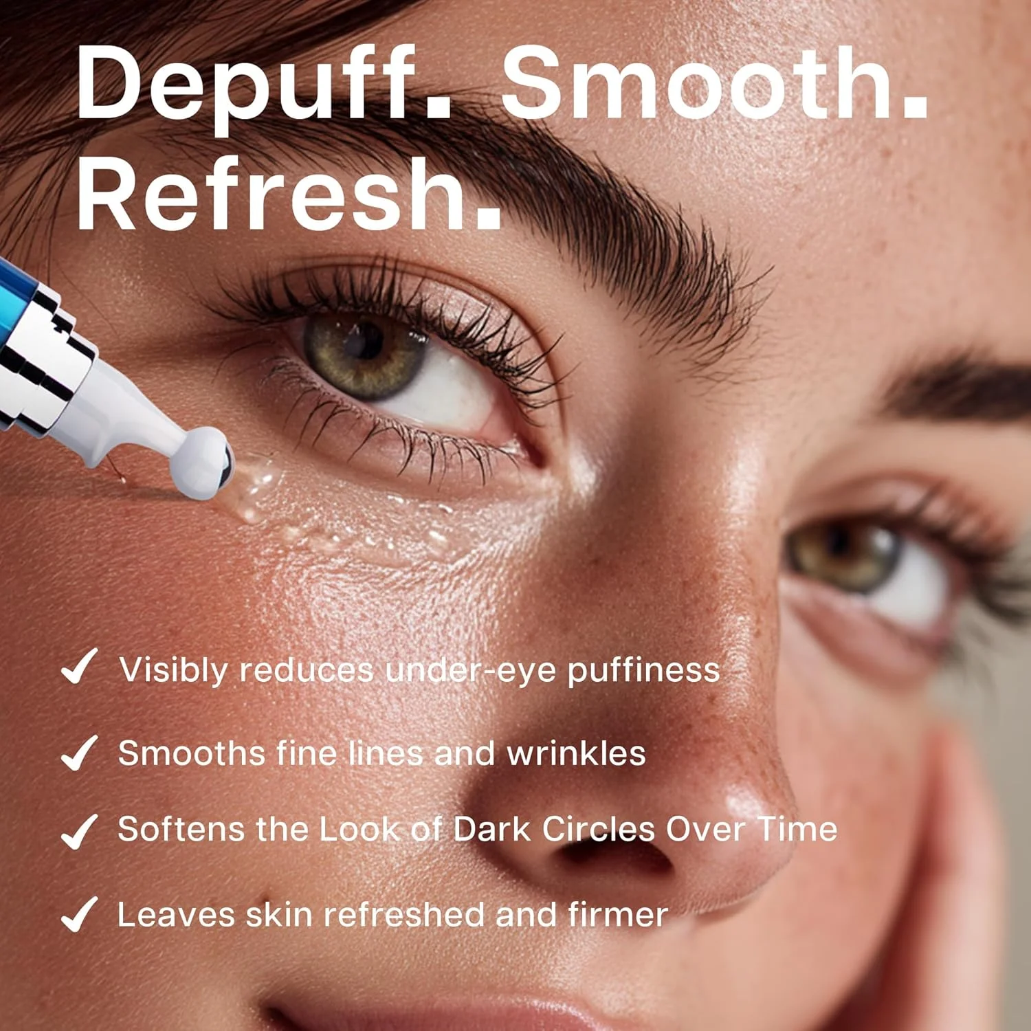 سرم دور چشم VRAIKO برای تیرگی و پف، حاوی 5% کافئین و 8% رتینول، دارای اپلیکاتور غلطکی سه بعدی، پپتید اسید هیالورونیک برای آبرسانی، خطوط ریز و چروک، 15 میلی لیتر سرم دور چشم VRAIKO برای تیرگی و پف، حاوی 5% کافئین و 8% رتینول، دارای اپلیکاتور غلطکی سه بعدی، پپتید اسید هیالورونیک برای آبرسانی، خطوط ریز و چروک، 15 میلی لیتر