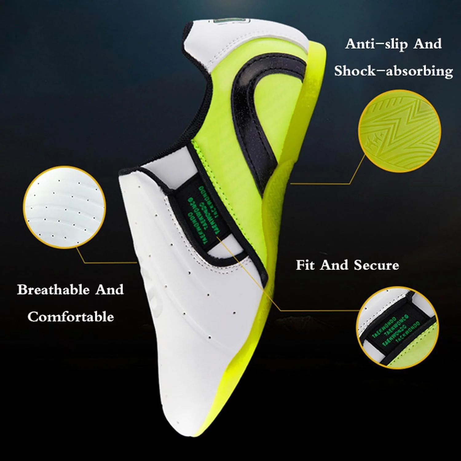 کفش ورزشی آموزش تکواندو Viaoragiosa، کفش تکواندو، کفش تکواندو بچه گانه، تغییر شکل ندادن آسان، ضد لغزش، خنک و خشک، مقاوم در برابر سایش، تنفس پذیر، برای تکواندو، بوکس، کاراته، کونگ فو و تای چی. کفش ورزشی آموزش تکواندو Viaoragiosa، کفش تکواندو، کفش تکواندو بچه گانه، تغییر شکل ندادن آسان، ضد لغزش، خنک و خشک، مقاوم در برابر سایش، تنفس پذیر، برای تکواندو، بوکس، کاراته، کونگ فو و تای چی.