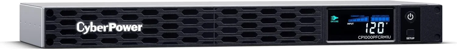 منبع تغذیه پشتیبان باتری و محافظ نوسانات برق سینوسی CyberPower CP500PFCRM1U، 500VA/300W، 6 خروجی، AVR، نصب در رک 1U؛ دارای گواهی UL منبع تغذیه پشتیبان باتری و محافظ نوسانات برق سینوسی CyberPower CP500PFCRM1U، 500VA/300W، 6 خروجی، AVR، نصب در رک 1U؛ دارای گواهی UL