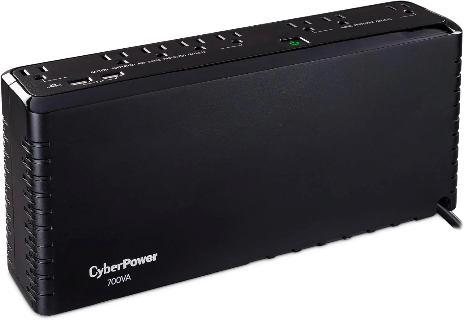 سیستم منبع تغذیه اضطراری CyberPower SL700U، 700VA/370W، 8 خروجی، طراحی باریک، مشکی سیستم منبع تغذیه اضطراری CyberPower SL700U، 700VA/370W، 8 خروجی، طراحی باریک، مشکی