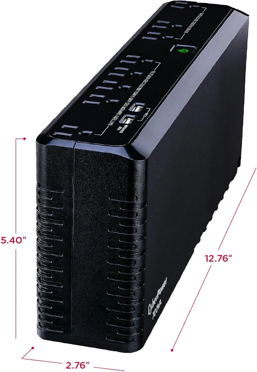 سیستم منبع تغذیه اضطراری CyberPower SL700U، 700VA/370W، 8 خروجی، طراحی باریک، مشکی سیستم منبع تغذیه اضطراری CyberPower SL700U، 700VA/370W، 8 خروجی، طراحی باریک، مشکی