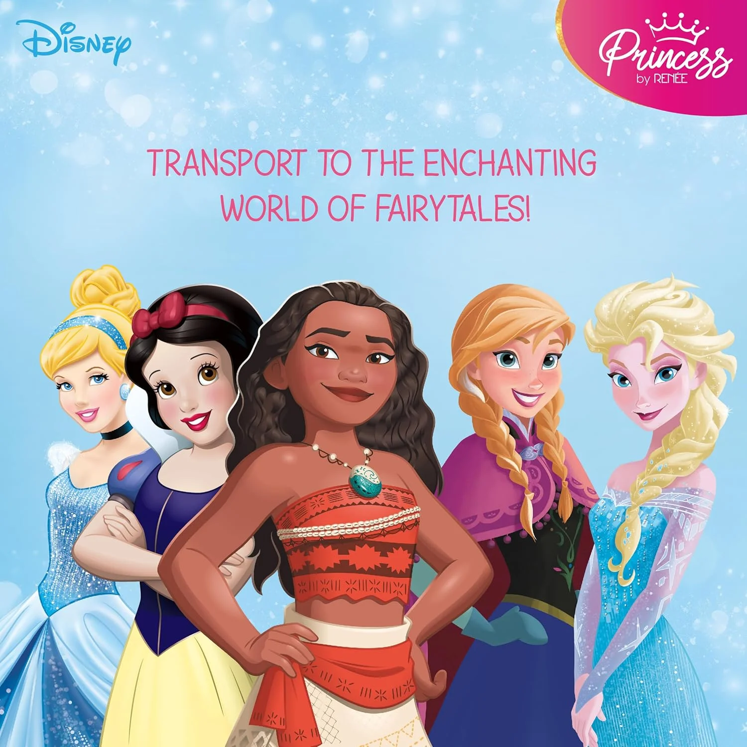 مجموعه عطر پرنسس از رنه، با الهام از افسانه‌های دیزنی، ترکیبی خوشمزه از رایحه‌های میوه‌ای، گلی و ادویه‌ای، بدون تست حیوانی و وگان، ملایم و سازگار با پوست، مناسب برای پرنسس‌های جوان، بسته 5 عددی