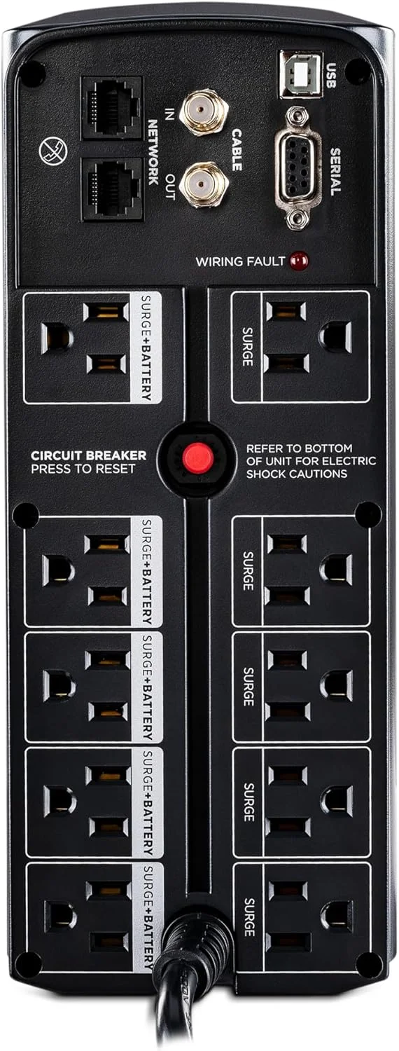 محافظ برق و باتری پشتیبان سایبرپاور CP900AVR، 900VA/560W، دارای 10 خروجی، مدل Mini-Tower، دارای گواهینامه UL