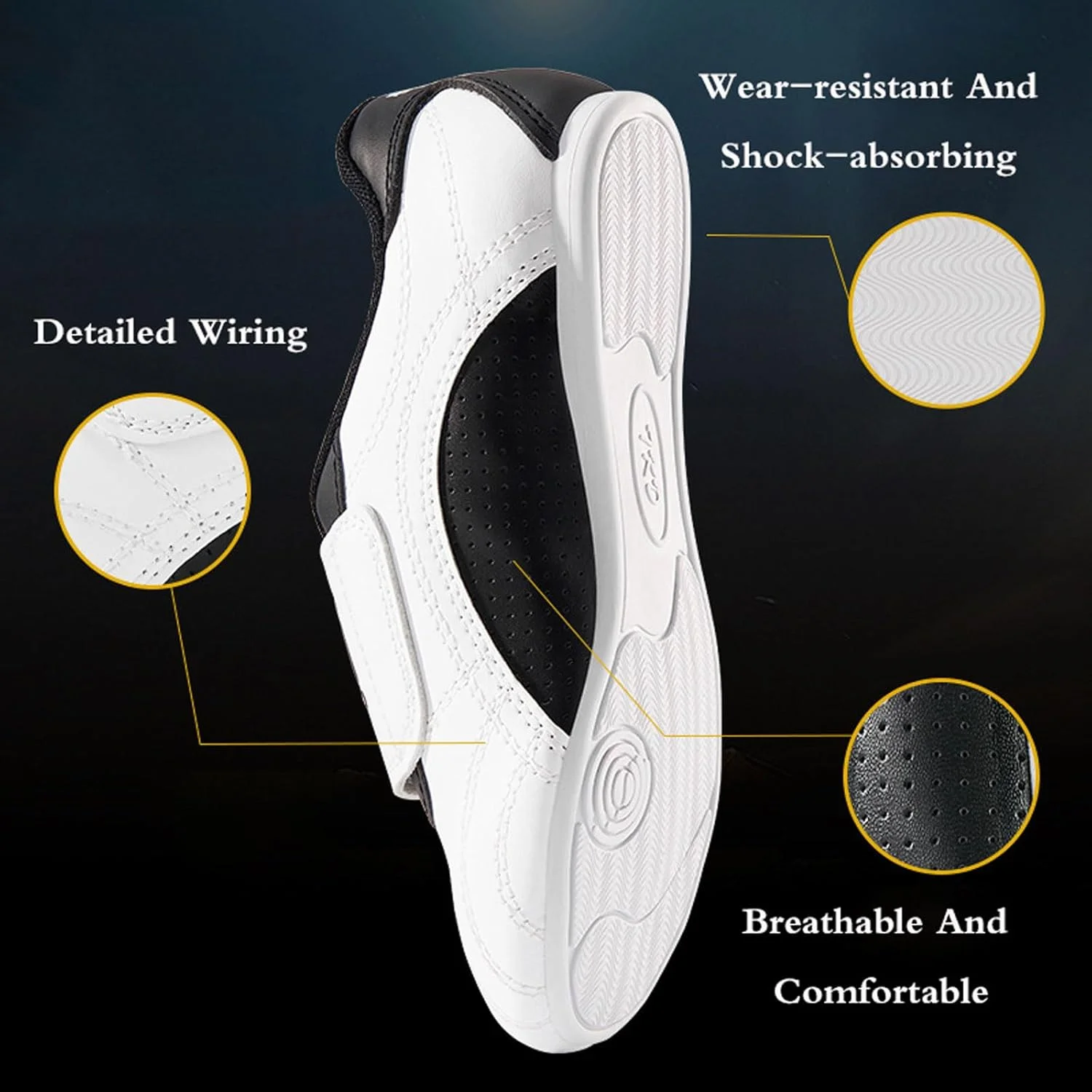 کفش ورزشی آموزش تکواندو، کفش تکواندو تنفسی، کفش کاراته بوکس، ضد لغزش، مقاوم در برابر سایش، تغییر شکل آسان نیست، ضد ضربه، برای تکواندو، بوکس، کاراته، کونگ فو و تای چی. کفش ورزشی آموزش تکواندو، کفش تکواندو تنفسی، کفش کاراته بوکس، ضد لغزش، مقاوم در برابر سایش، تغییر شکل آسان نیست، ضد ضربه، برای تکواندو، بوکس، کاراته، کونگ فو و تای چی.