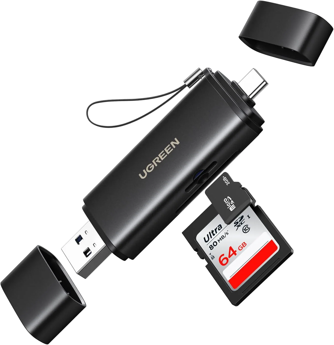 کارت خوان دوگانه UGREEN SD TF 4.0، آداپتور OTG حافظه USB 3.0 Type C، سازگار با SD، SDXC، SDHC برای آیفون 17/اندروید/ویندوز/macOS و غیره کارت خوان دوگانه UGREEN SD TF 4.0، آداپتور OTG حافظه USB 3.0 Type C، سازگار با SD، SDXC، SDHC برای آیفون 17/اندروید/ویندوز/macOS و غیره