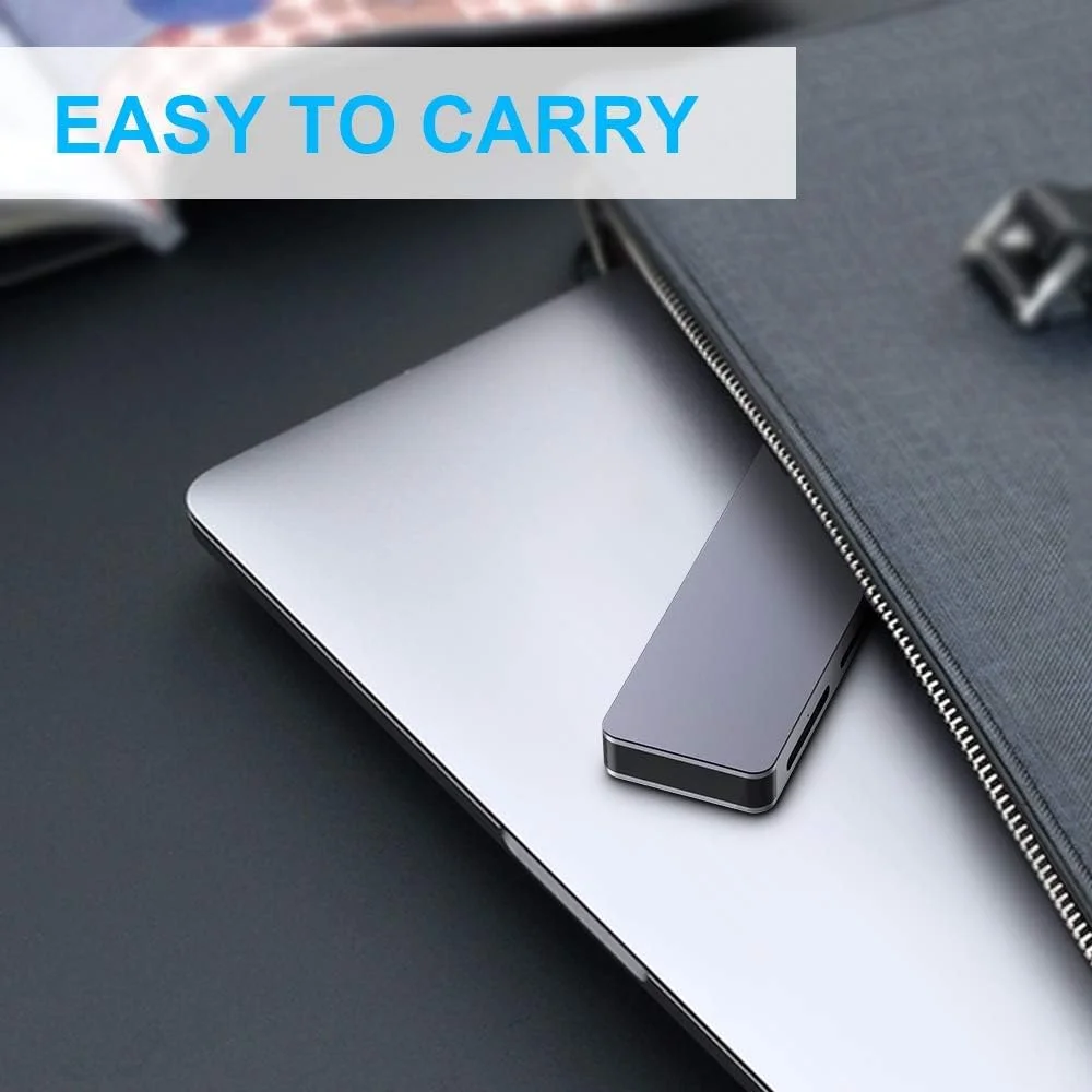 کارت خوان حافظه USB آزونی، آداپتور کارت خوان حافظه 5 در 1 USB 3.0 سرعت خواندن و نوشتن تا 5 گیگابیت بر ثانیه، کارت خوان چندگانه 5 در 1 برای SD/TF/CF/Micro SD/MS/M2/XD