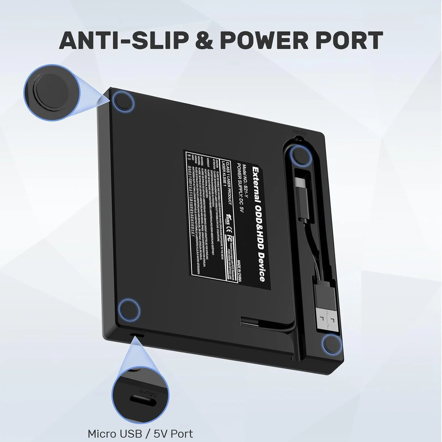 درایو نوری اکسترنال جنریک CD DVD، درایو USB C قابل حمل CD/DVD +/-RW / پخش کننده DVD با کارت خوان SD هاب USB 3.0 USB C CD ROM Burner سازگار با Apple Mac لپ تاپ دسکتاپ PC ویندوز لینوکس