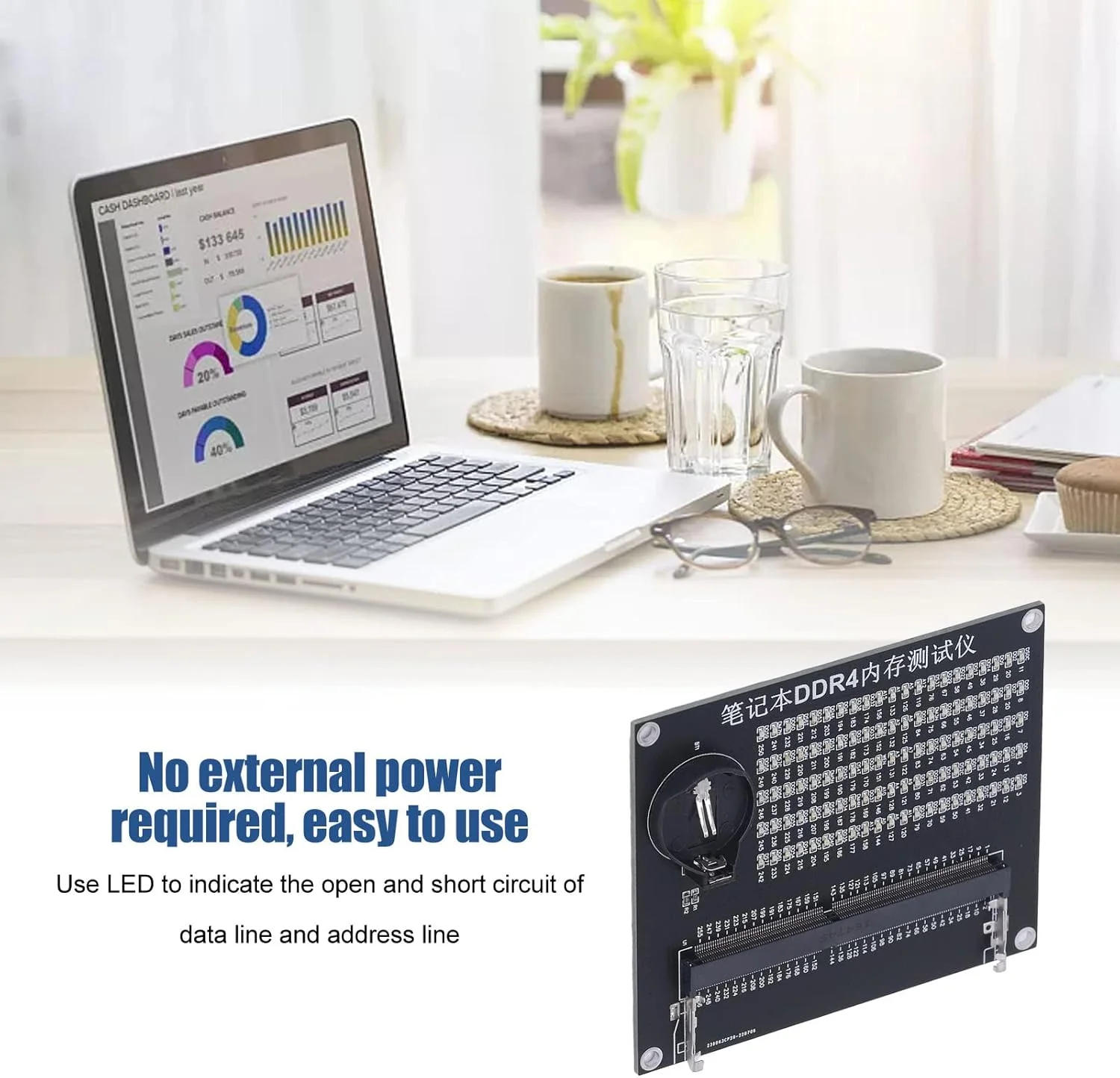 کارت تست رم جنریک برای لپ تاپ، کارت تست پایه قابل اعتماد برای تعمیر کامپیوتر (DDR4) کارت تست رم جنریک برای لپ تاپ، کارت تست پایه قابل اعتماد برای تعمیر کامپیوتر (DDR4)