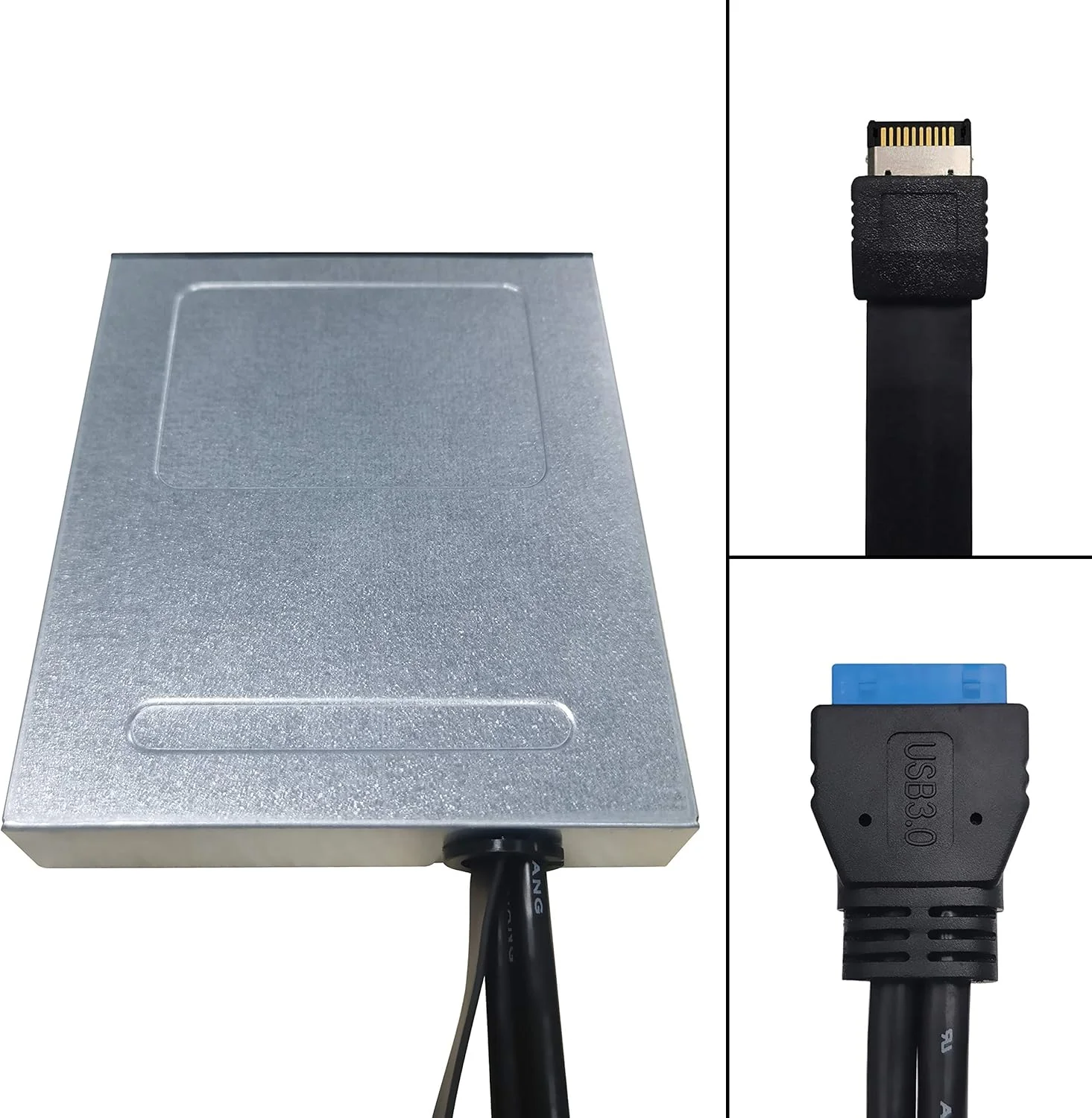 هاب USB و کارت خوان داخلی پنل جلویی کامپیوتر EZDIY-FAB با پورت Type-C 3.1 Gen2 و پشتیبانی از کارت های SD MS XD CF TF - مناسب برای محفظه جلویی 3.5 اینچی کیس کامپیوتر