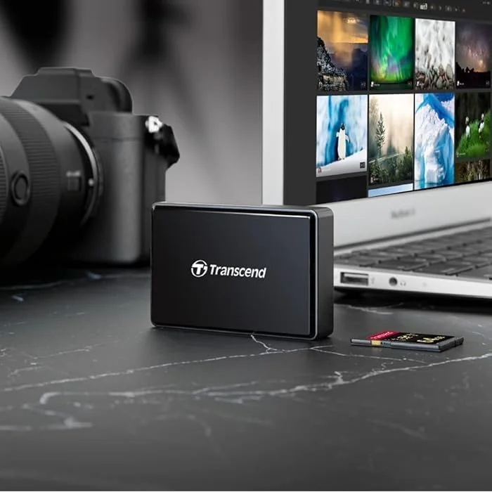 کارت خوان چند منظوره جدید ترنسند برای کارت های حافظه UHS-II (دارای اسلات کارت های SD، microSD و CompactFlash) USB 3.1 Gen 1 اورجینال