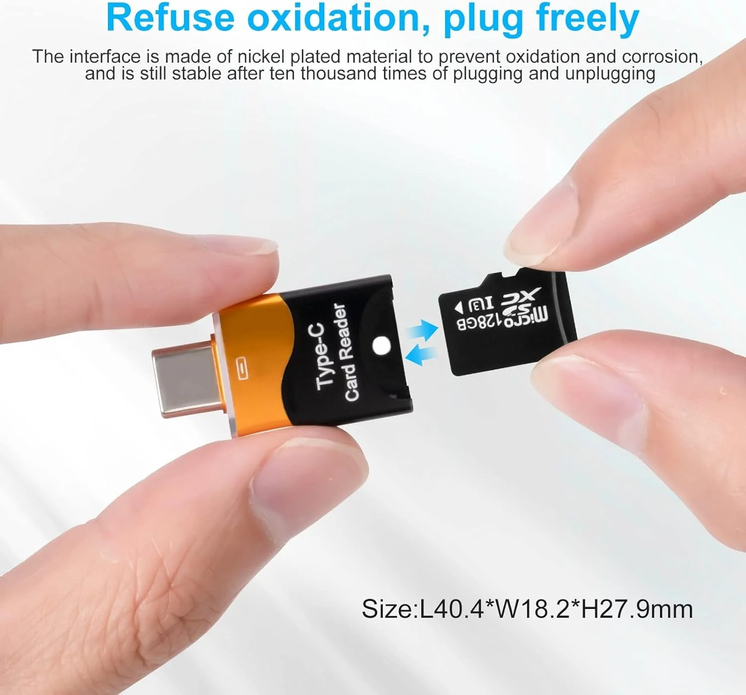 کارت خوان TERRIFI TF، کارت خوان میکرو SD دو عددی، حافظه خارجی پرسرعت، آداپتور کارت خوان حافظه Type C TF سازگار با لپ تاپ، مک بوک، گلکسی