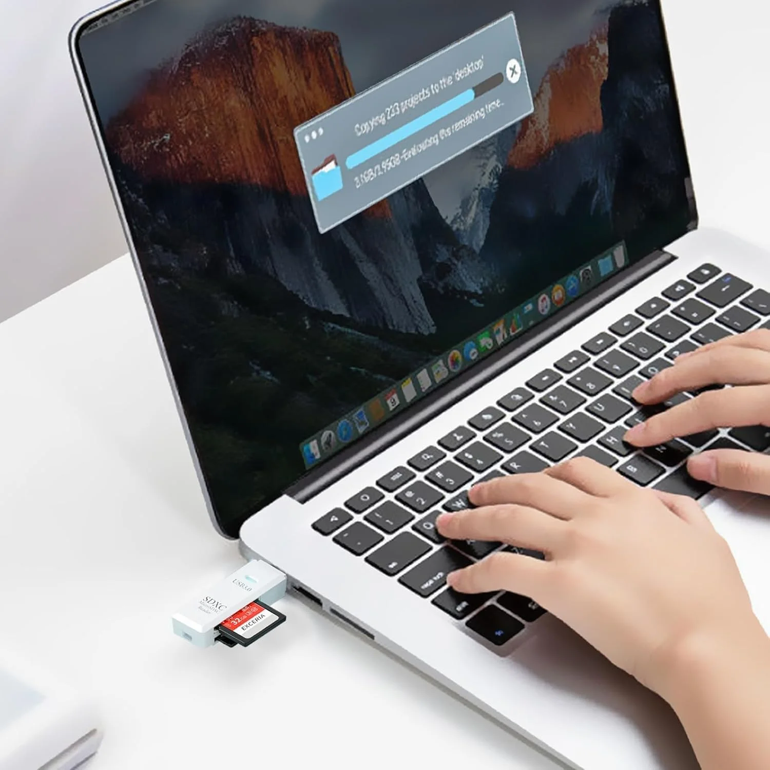 کارت خوان میکرو SD با USB 3.0، آداپتور کارت خوان SD به USB با سرعت 5 گیگابیت بر ثانیه، کارت خوان حافظه برای کارت های SDXC، SDHC، MMC، RS-MMC، Micro SDXC، Micro SD، Micro SDHC و UHS-I (سفید تک عددی)