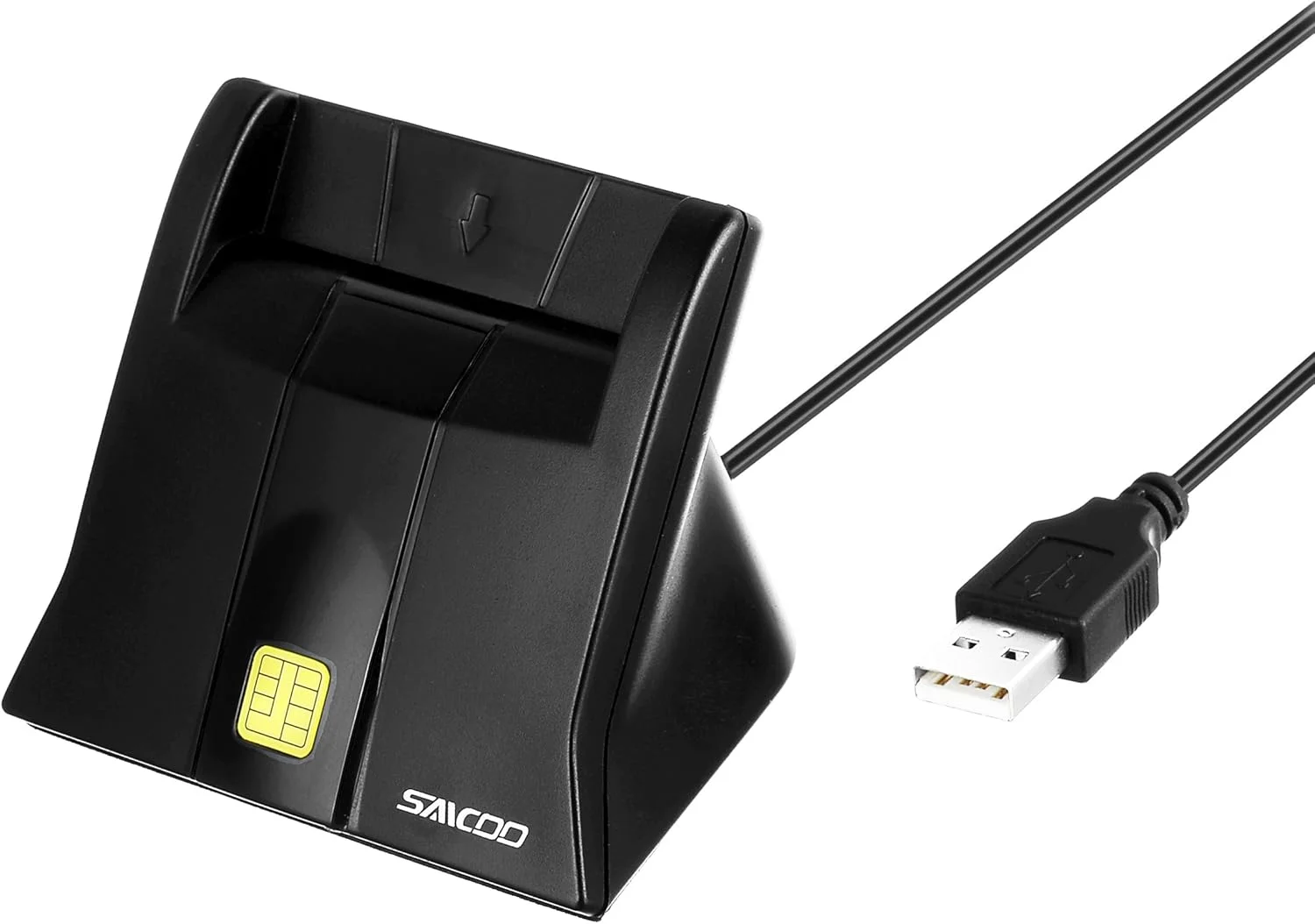 دستگاه کارتخوان هوشمند Saicoo DOD Military USB Common Access CAC، سازگار با Mac OS، Win - نسخه عمودی دستگاه کارتخوان هوشمند Saicoo DOD Military USB Common Access CAC، سازگار با Mac OS، Win - نسخه عمودی