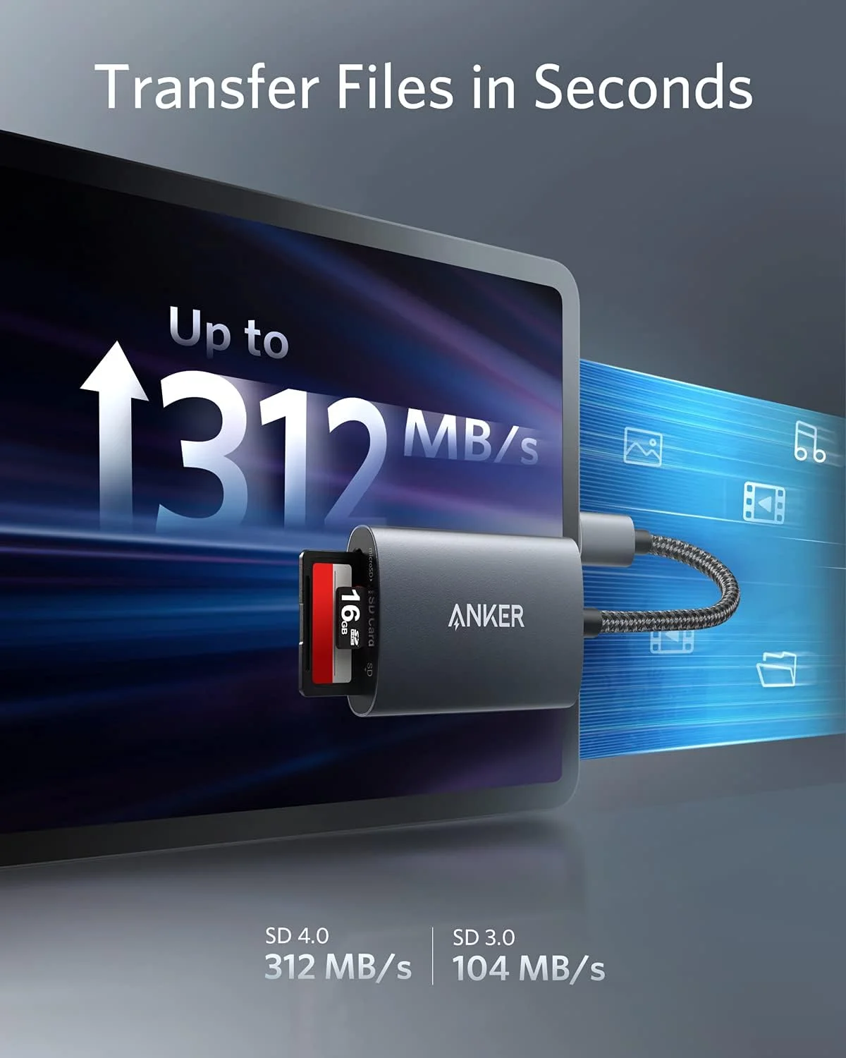 کارت خوان USB-C SD 4.0 انکر، PowerExpand+ کارت خوان حافظه 2 در 1 با اتصالات دوگانه، برای کارت های SDXC، SDHC، SD، MMC، RS-MMC، Micro SDXC، Micro SD، Micro SDHC، UHS-II و UHS-I کارت خوان USB-C SD 4.0 انکر، PowerExpand+ کارت خوان حافظه 2 در 1 با اتصالات دوگانه، برای کارت های SDXC، SDHC، SD، MMC، RS-MMC، Micro SDXC، Micro SD، Micro SDHC، UHS-II و UHS-I