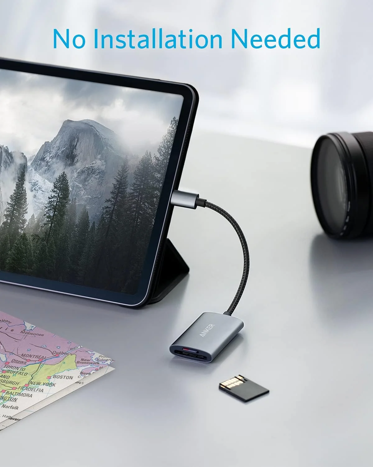 کارت خوان USB-C SD 4.0 انکر، PowerExpand+ کارت خوان حافظه 2 در 1 با اتصالات دوگانه، برای کارت های SDXC، SDHC، SD، MMC، RS-MMC، Micro SDXC، Micro SD، Micro SDHC، UHS-II و UHS-I کارت خوان USB-C SD 4.0 انکر، PowerExpand+ کارت خوان حافظه 2 در 1 با اتصالات دوگانه، برای کارت های SDXC، SDHC، SD، MMC، RS-MMC، Micro SDXC، Micro SD، Micro SDHC، UHS-II و UHS-I