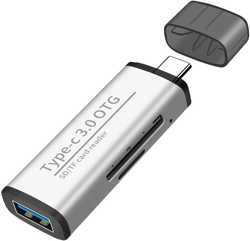کارت خوان USB C نالاکال با آداپتور USB3.0 OTG، خواندن اطلاعات در کارت SD یا Micro SD/TF با سرعت بالا از طریق پورت Type-C تلفن/تبلت/کامپیوتر