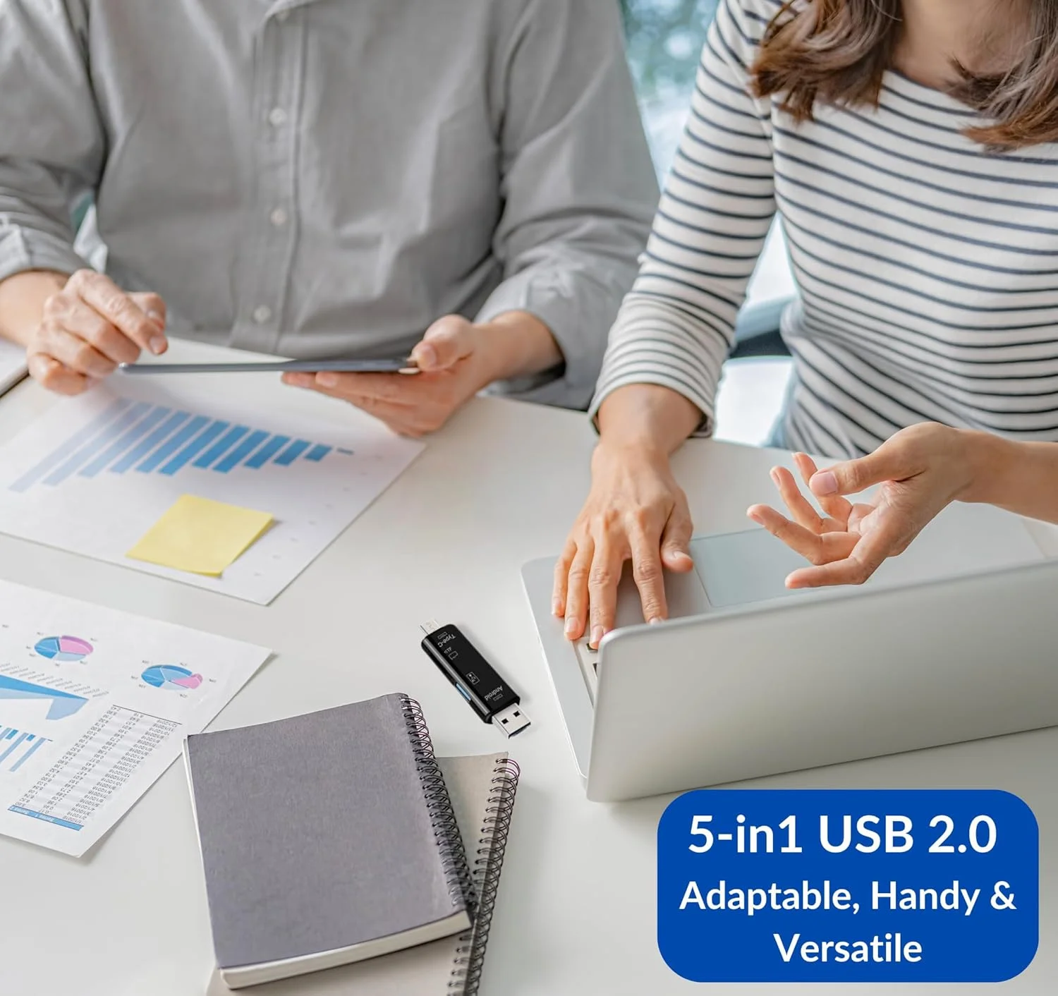 کارت خوان حافظه NALACAL، کارت خوان 5 در 1 USB Type C Micro SD، آداپتور کارت خوان OTG دو اسلات TF SDXC SDHC، توسعه دهنده دیسک U اندروید، کارت خوان SD با ظرفیت بالا