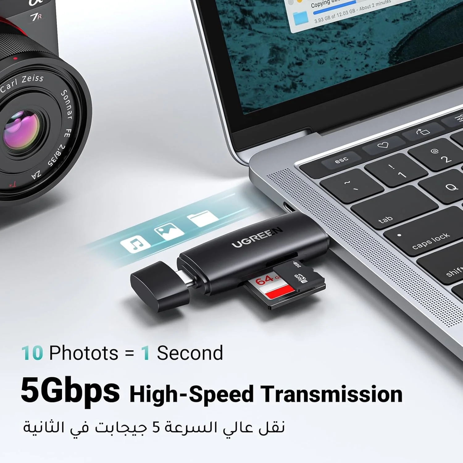 کارت خوان SD یوگرین، آداپتور OTG کارت حافظه دوگانه USB 3.0 TF Type C برای Micro SD، SDHC، SDXC، MMC سازگار با iPad Pro، M1/M2 Mac برای سری iPhone 17، Samsung S25 Ultra کارت خوان SD یوگرین، آداپتور OTG کارت حافظه دوگانه USB 3.0 TF Type C برای Micro SD، SDHC، SDXC، MMC سازگار با iPad Pro، M1/M2 Mac برای سری iPhone 17، Samsung S25 Ultra