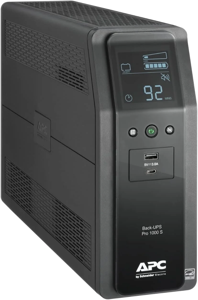 محافظ برق و منبع تغذیه پشتیبان باتری موج سینوسی APC، 1000VA، APC Back-UPS Pro (BR1000MS)