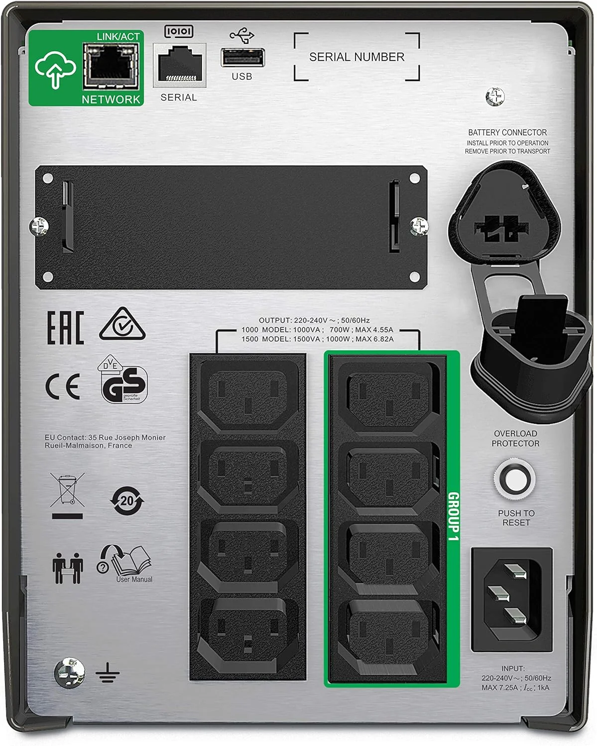 منبع تغذیه بدون وقفه APC by Schneider Electric Smart-UPS SMT-SmartConnect - SMT1500IC - 1500VA (دارای قابلیت اتصال ابری، 8 خروجی IEC-C13)، مشکی منبع تغذیه بدون وقفه APC by Schneider Electric Smart-UPS SMT-SmartConnect - SMT1500IC - 1500VA (دارای قابلیت اتصال ابری، 8 خروجی IEC-C13)، مشکی