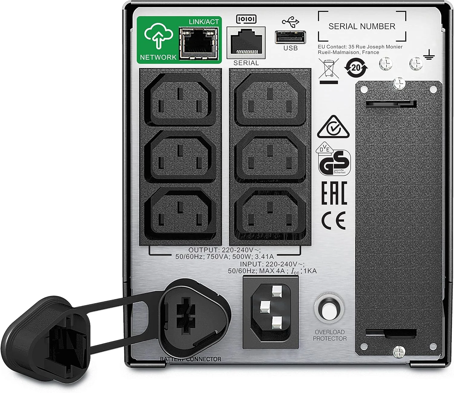 منبع تغذیه پشتیبان هوشمند APC مدل 750VA LCD 230V با SmartC منبع تغذیه پشتیبان هوشمند APC مدل 750VA LCD 230V با SmartC
