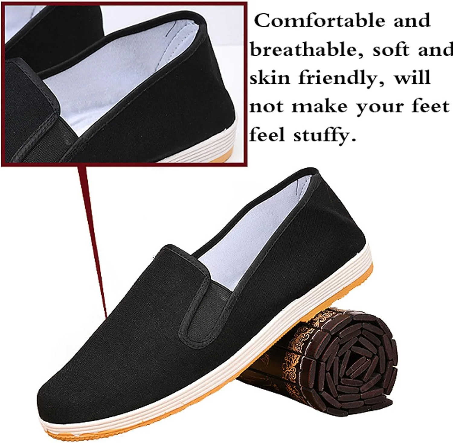 کفش پارچه ای سنتی، کفش تای چی پارچه ای، دمپایی کونگ فو سنتی هنرهای رزمی، پشتیبانی پایدار، پاهای شما را خشک نگه می دارد، برای گردش های روزانه برای پیاده روی و دویدن کفش پارچه ای سنتی، کفش تای چی پارچه ای، دمپایی کونگ فو سنتی هنرهای رزمی، پشتیبانی پایدار، پاهای شما را خشک نگه می دارد، برای گردش های روزانه برای پیاده روی و دویدن