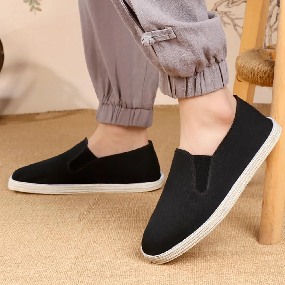 کفش های تای چی کونگ فو، کفش های هنرهای رزمی سنتی، پارچه قدیمی پکن، ضد لغزش، سبک وزن، کفش های تمرینی، دمپایی های لغزنده چهار فصل