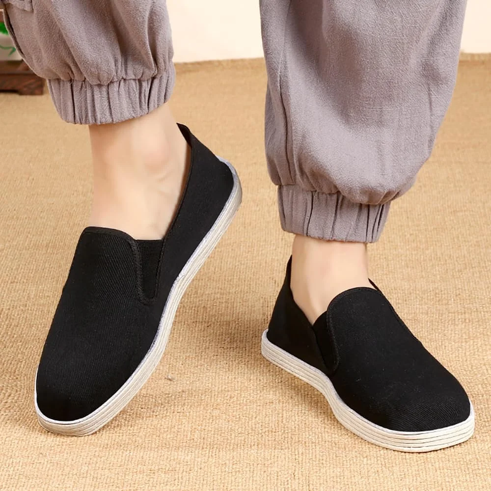 کفش های تای چی کونگ فو، کفش های هنرهای رزمی سنتی، پارچه قدیمی پکن، ضد لغزش، سبک وزن، کفش های تمرینی، دمپایی های لغزنده چهار فصل