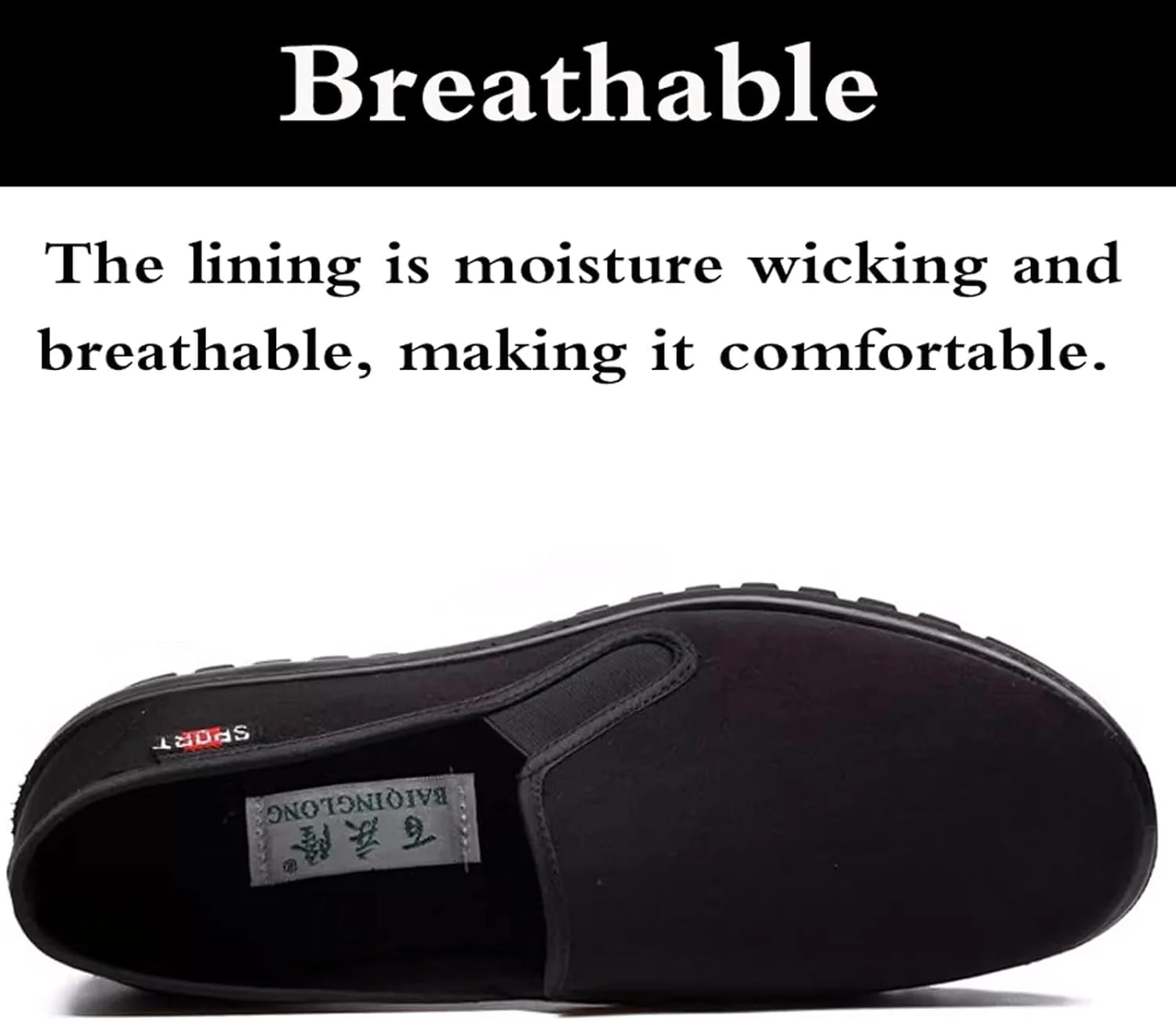 کفش پارچه ای سنتی، کفش کونگ فو پارچه ای تخت، کفش تمرینی چی گونگ، تنفسی، ضد لغزش، پوشیدن و درآوردن آسان، برای تمرینات سریع یا استفاده روزمره