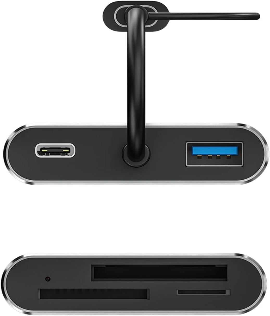 کارت خوان 5 در 1 KASTWAVE XQD با پورت USB C، کارت خوان اکسترنال چند پورت دو اسلات SD/TF هاب USB سازگار با لپ تاپ Type-C، پشتیبانی از ویندوز/مک OS/اندروید (10 گیگابیت بر ثانیه) کارت خوان 5 در 1 KASTWAVE XQD با پورت USB C، کارت خوان اکسترنال چند پورت دو اسلات SD/TF هاب USB سازگار با لپ تاپ Type-C، پشتیبانی از ویندوز/مک OS/اندروید (10 گیگابیت بر ثانیه)
