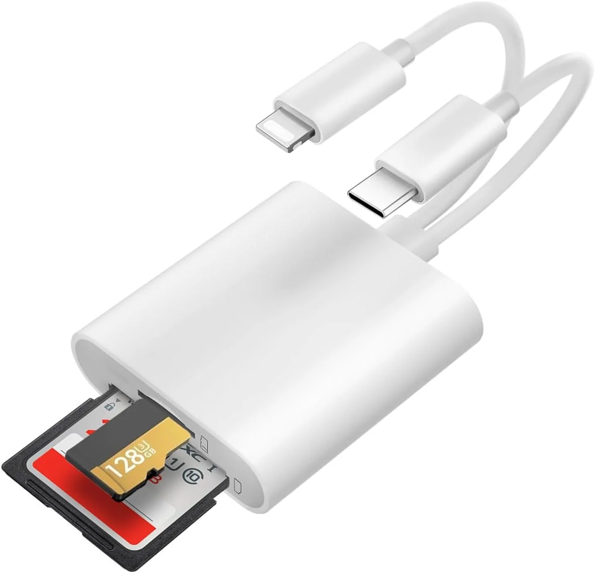 T Tersely [2 در 1] تبدیل Type-C لایتنینگ به کارت خوان حافظه SD/TF برای آیفون آیپد، مک بوک M1 M2 مک/آیپد پرو ایر/سرفیس، برای سامسونگ S23، برای گوگل پیکسل و غیره