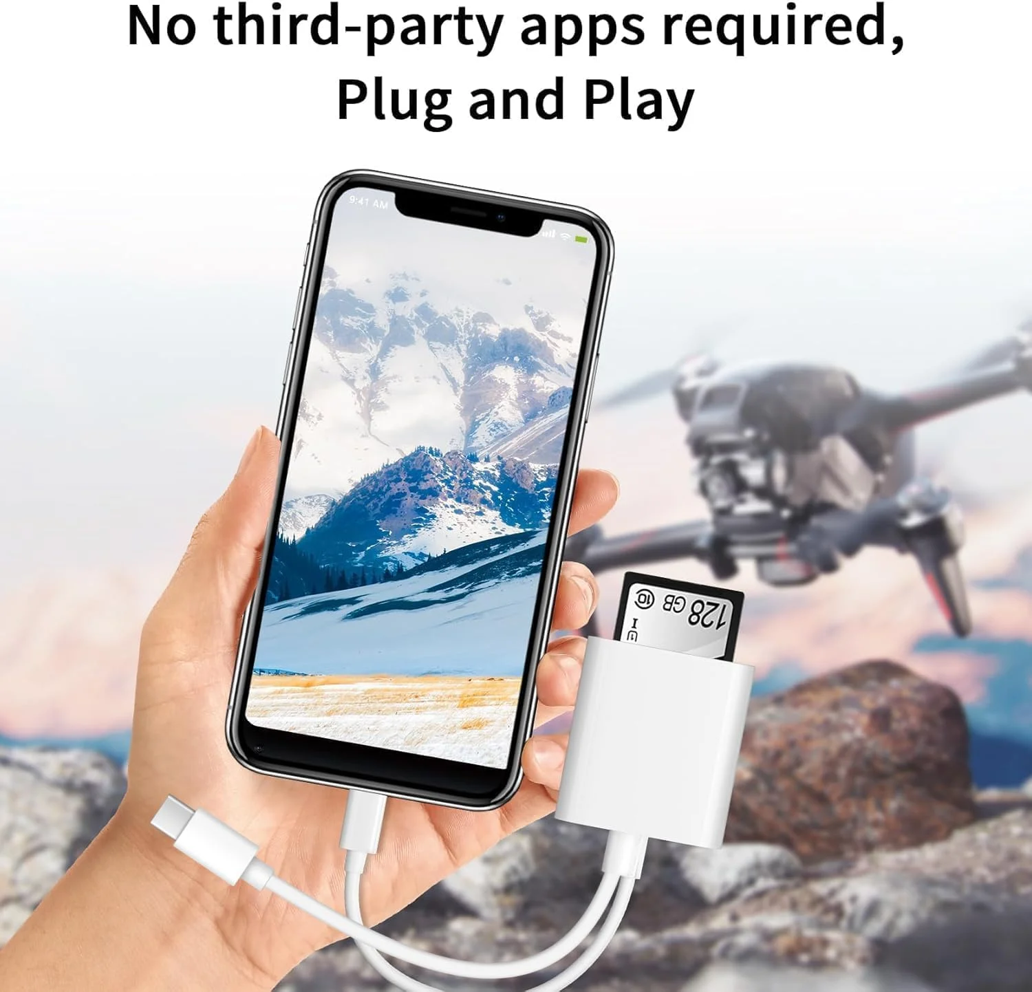 T Tersely [2 در 1] تبدیل Type-C لایتنینگ به کارت خوان حافظه SD/TF برای آیفون آیپد، مک بوک M1 M2 مک/آیپد پرو ایر/سرفیس، برای سامسونگ S23، برای گوگل پیکسل و غیره