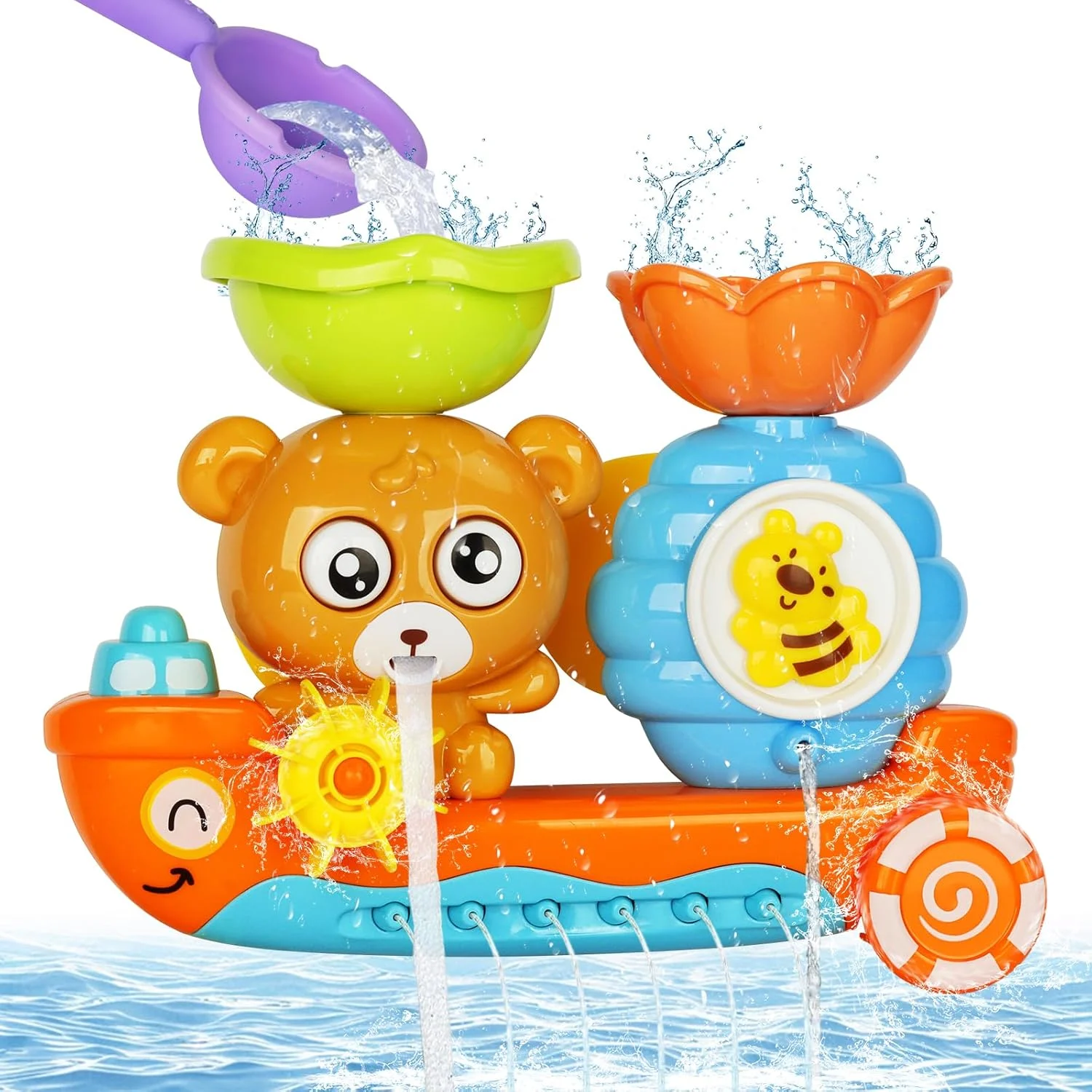 اسباب بازی حمام برای کودکان ۱ ۲ ۳ ۴ ساله، اسباب بازی حمام کودک از ۶-۱۸ ماهگی، اسباب بازی حمام، اسباب بازی آب برای حمام کودک، کودکان