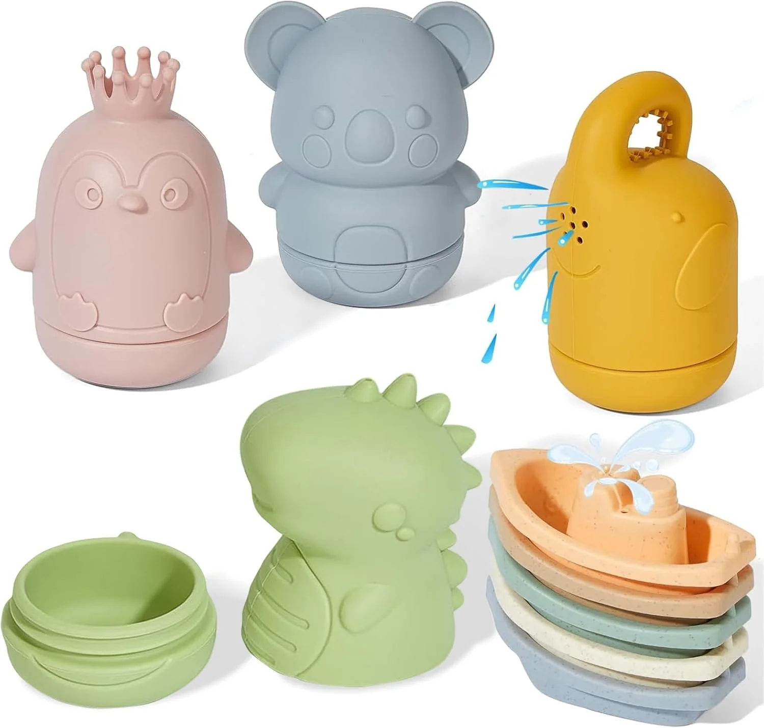 بسته 9 عددی اسباب بازی حمام، اسباب بازی حمام، اسباب بازی حمام سیلیکونی، اسباب بازی حمام کودک، حیوانات آب پاش، قایق، اسباب بازی آبی، هدیه برای نوزادان، کودکان نوپا از 0 سال، 6 ماه، 1 سال بسته 9 عددی اسباب بازی حمام، اسباب بازی حمام، اسباب بازی حمام سیلیکونی، اسباب بازی حمام کودک، حیوانات آب پاش، قایق، اسباب بازی آبی، هدیه برای نوزادان، کودکان نوپا از 0 سال، 6 ماه، 1 سال